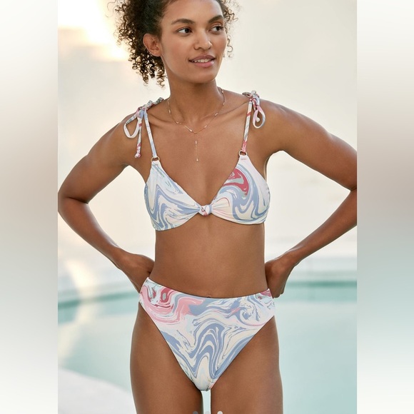 ANTHROPOLOGIE Dippin' Daisy's Mantra Bikini Top (M) and Bikini Bottoms (L) - Picture 1 of 3